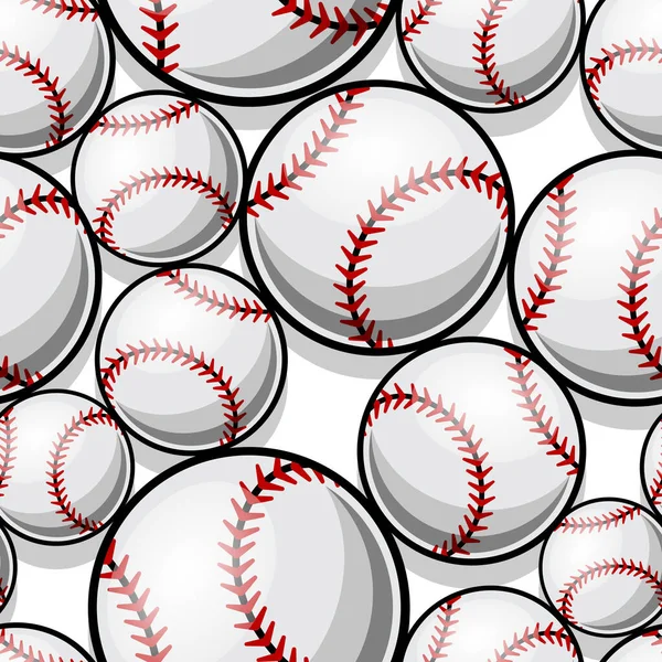 Patrón Sin Costuras Con Gráficos Béisbol Softbol Ilustración Vectorial Ideal — Archivo Imágenes Vectoriales