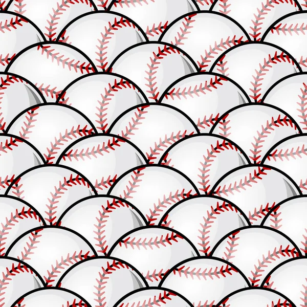 Modello Senza Soluzione Continuità Con Grafica Baseball Softball Ball Illustrazione — Vettoriale Stock