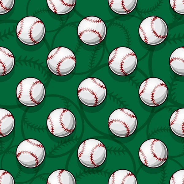 Patrón Sin Costuras Con Gráficos Béisbol Softbol Ilustración Vectorial Ideal — Archivo Imágenes Vectoriales