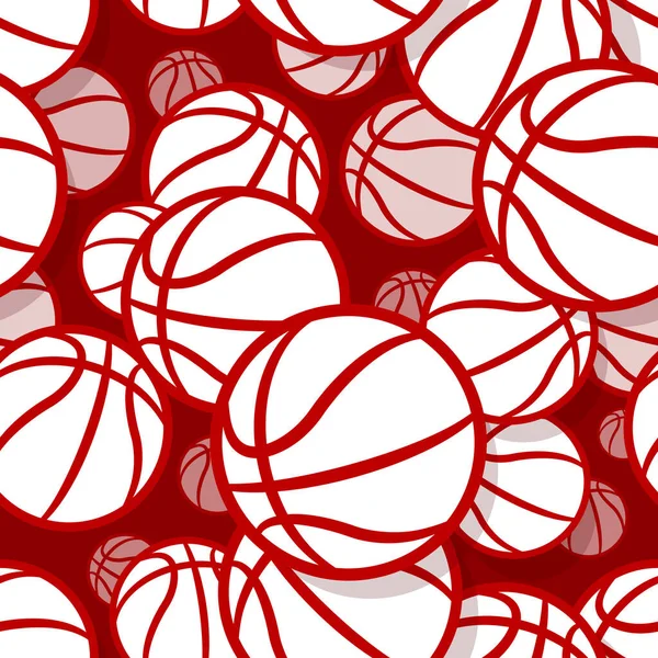 Бесшовный Рисунок Баскетбольным Мячом Векторная Иллюстрация Идеально Подходит Обоев Обложки — стоковый вектор