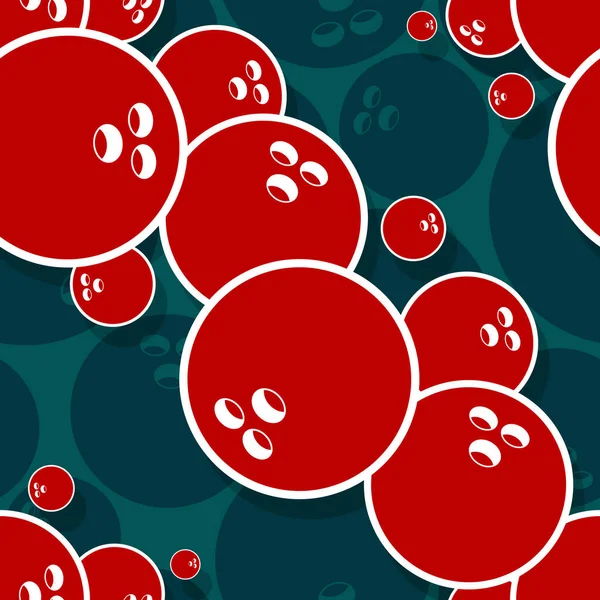 Druckbares Nahtloses Muster Mit Bowlingball Grafik Vektorillustration Ideal Für Tapeten — Stockvektor