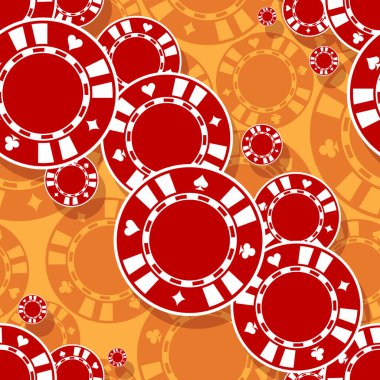 Kumarhane poker fişleri ikonu kusursuz desen. Dijital yazdırılabilir vektör çizimi. Duvar kağıdı, kapak, ambalaj, tekstil, kumaş ve herhangi bir baskı tasarımı için idealdir..