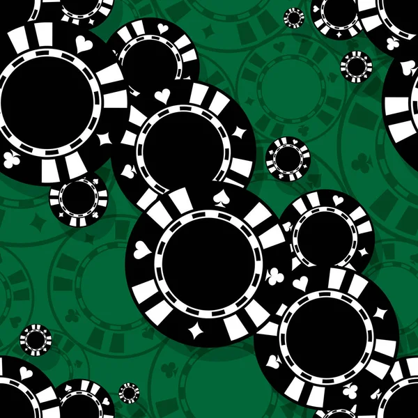 Casino Poker Chips Pictogram Naadloos Patroon Digitale Printbare Vectorillustratie Ideaal — Stockvector