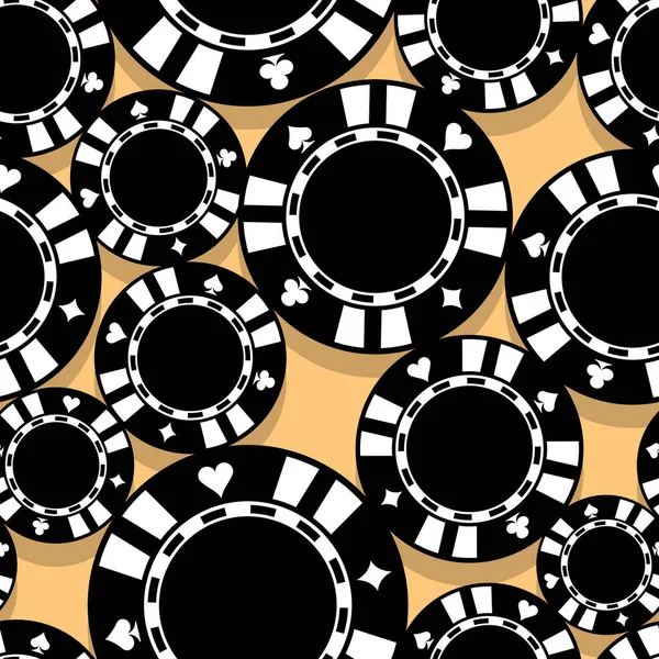 Іконка Покерних Фішок Казино Безшовний Візерунок Цифровий Друк Векторні Ілюстрації — стоковий вектор