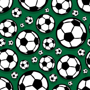 Futbol topunda pürüzsüz desen. Vektör çizimi. Duvar kağıdı, kapak, ambalaj, kumaş, tekstil, ambalaj kağıdı tasarımı ve her türlü dekorasyon için idealdir..