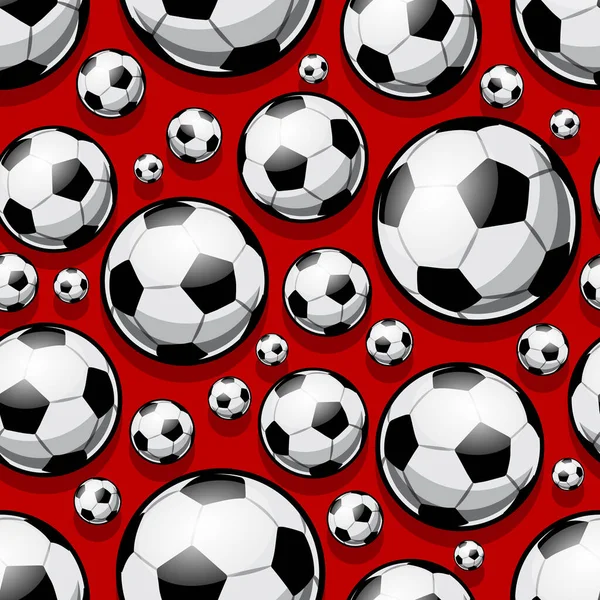 サッカーボール シームレスパターンベクトルイラスト カバー ファブリック 包装紙のデザインや装飾の任意の種類に最適です — ストックベクタ