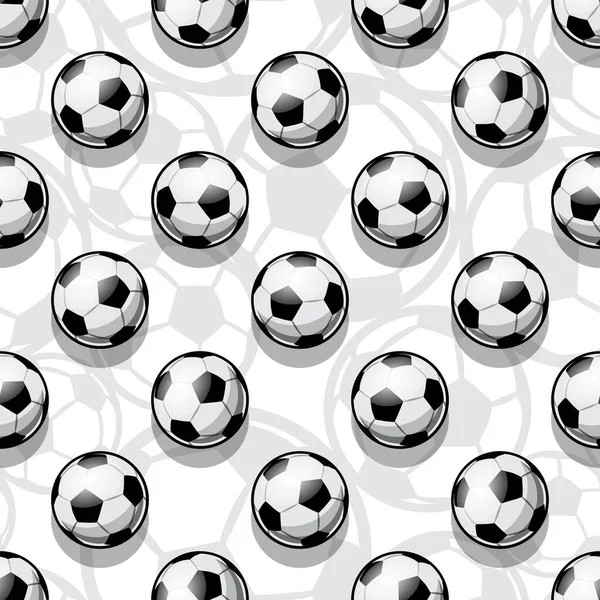 Seamless Pattern Football Soccer Ball Vector Illustration Ideal Wallpaper Cover — Stock Vector