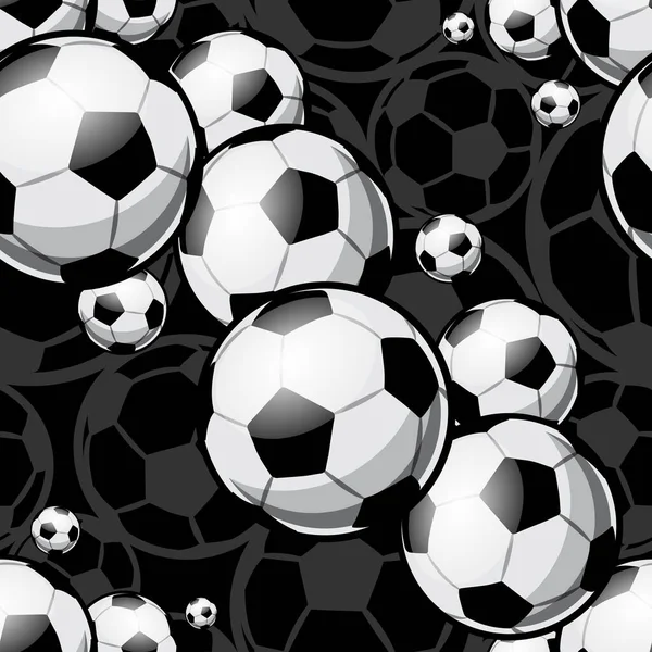 Futebol Futebol Ball Seamless Padrão Vetor Ilustração Ideal Para Papel — Vetor de Stock
