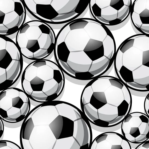 Futebol Futebol Ball Seamless Padrão Vetor Ilustração Ideal Para Papel — Vetor de Stock