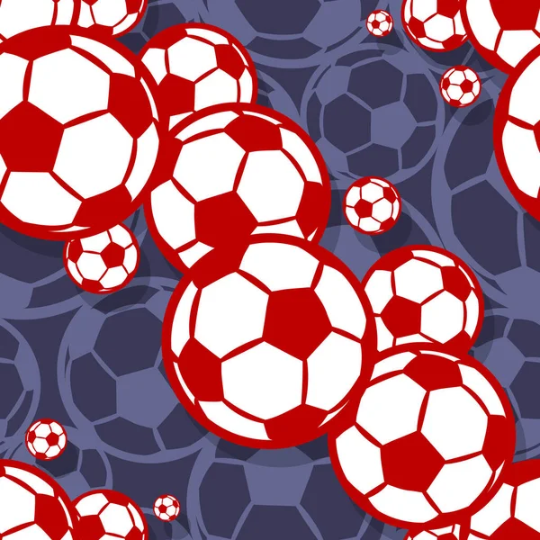 Football Soccer Ball Seamless Pattern Vector Illustration Ideal Wallpaper Cover — Stock Vector