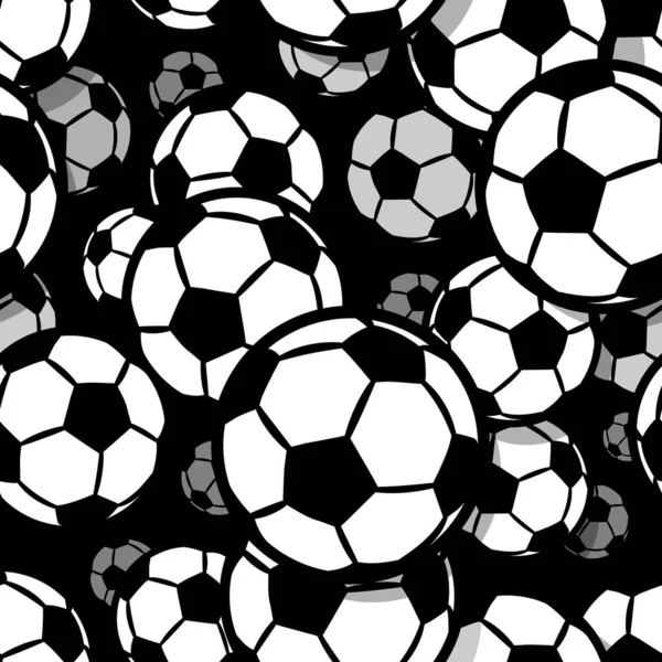 Football Soccer Ball Seamless Pattern Vector Illustration Ideal Wallpaper Cover — Stock Vector