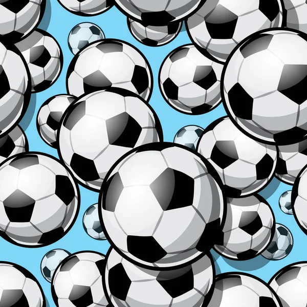 Sömlöst Mönster Med Fotbollsboll Vektorillustration Idealisk För Tapet Omslag Förpackning — Stock vektor