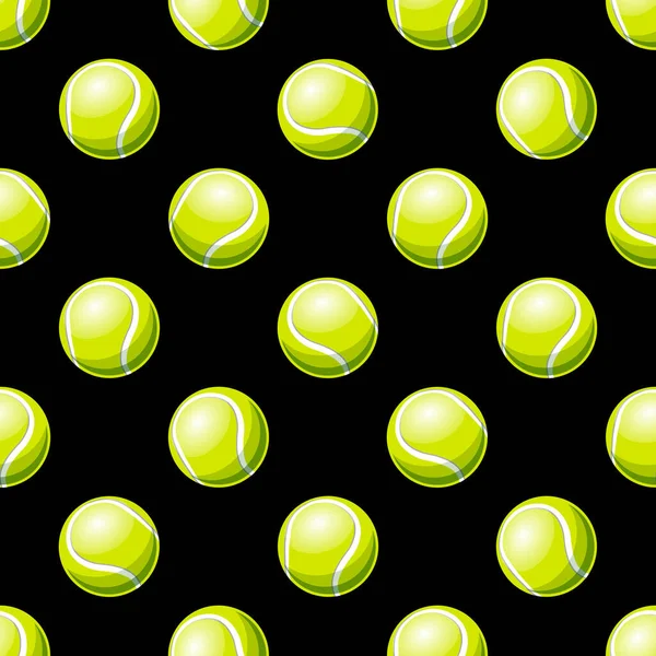 Patrón Sin Costuras Con Gráficos Pelota Tenis Ilustración Vectorial Ideal — Archivo Imágenes Vectoriales