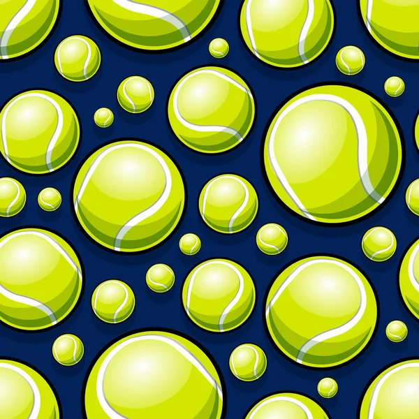 Naadloos Patroon Met Tennis Bal Graphics Vector Illustratie Ideaal Voor — Stockvector