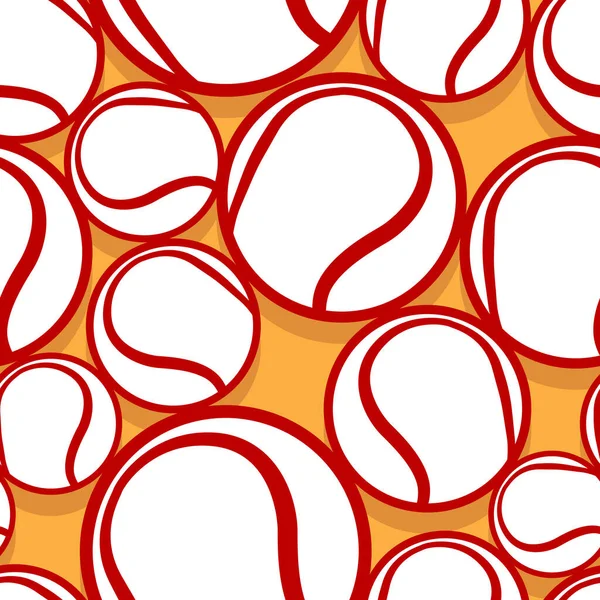 Nahtloses Muster Mit Tennisballgrafik Vektorillustration Ideal Für Tapeten Verpackungen Stoffe — Stockvektor