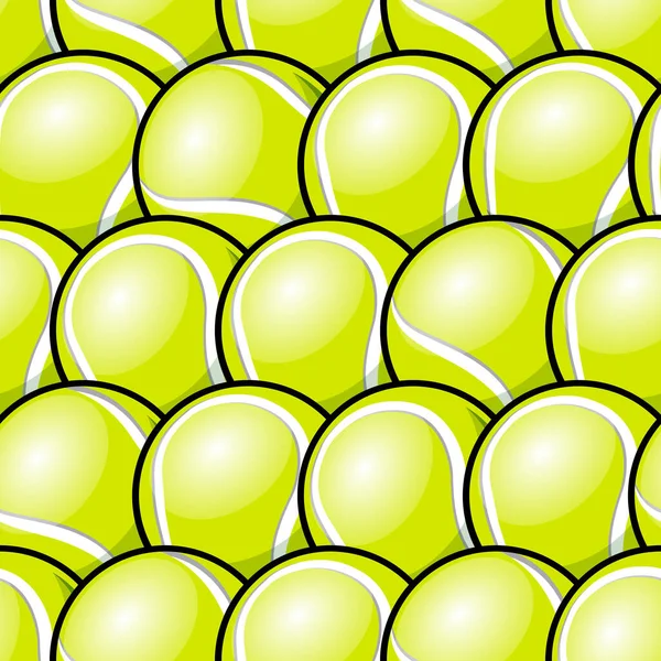 Patrón Sin Costuras Con Gráficos Pelota Tenis Ilustración Vectorial Ideal — Vector de stock