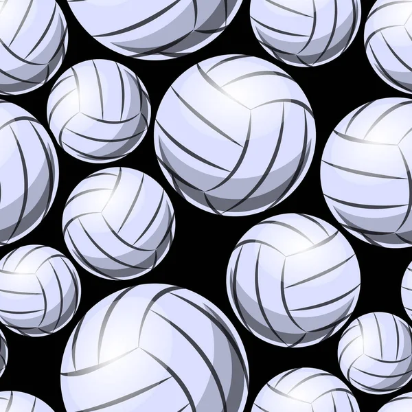 Volleybal Bal Grafische Naadloos Patroon Vector Illustratie Ideaal Voor Behang — Stockvector
