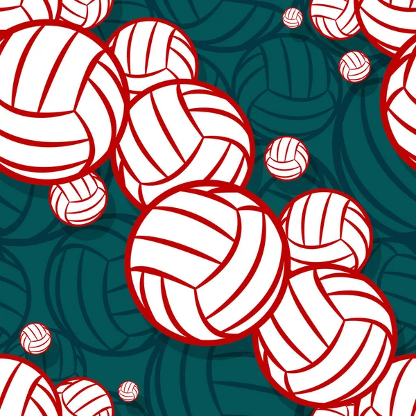 Icône Balle Volley Ball Motif Sans Couture Illustration Vectorielle Idéal — Image vectorielle