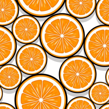 Turuncu meyve dilimsiz desen grafikleri. Vektör çizimi. Duvar kağıdı, ambalaj, kumaş, tekstil, ambalaj kağıdı tasarımı ve her türlü dekorasyon için idealdir..