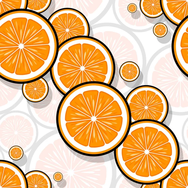 Orangenfruchtscheibe Nahtlose Muster Grafiken Vektorillustration Ideal Für Tapeten Verpackungen Stoffe — Stockvektor