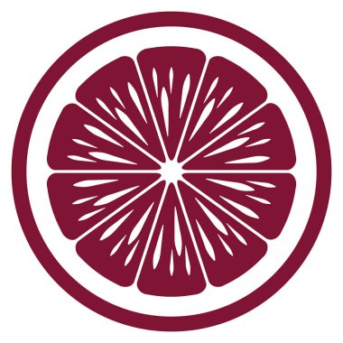 Mandarin meyve dilimi vektör çizelgesi beyaz arkaplanda izole edildi.