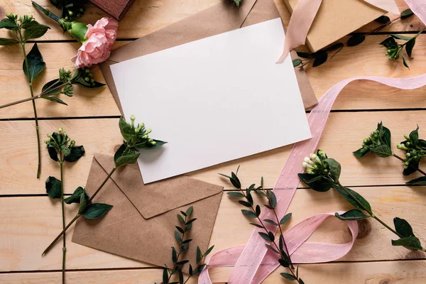 Kraft Kağıt zarf beyaz kart ile