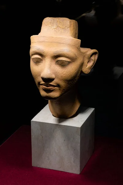 São Petersburgo Rússia 2018 Estatueta Egípcia Busto Exposição Fortaleza Pedro — Fotografia de Stock