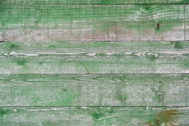 zümrüt yeşili renkli yatay ahşap duvar arka plan, yıpranmış boya, vintage zemin yüzey
