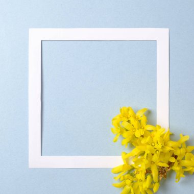 Güzel çiçek ve sınır çerçevesi ile Bahar satış arka plan. Banner şablonu, davetiye kartı, poster, broşür, kupon, indirim