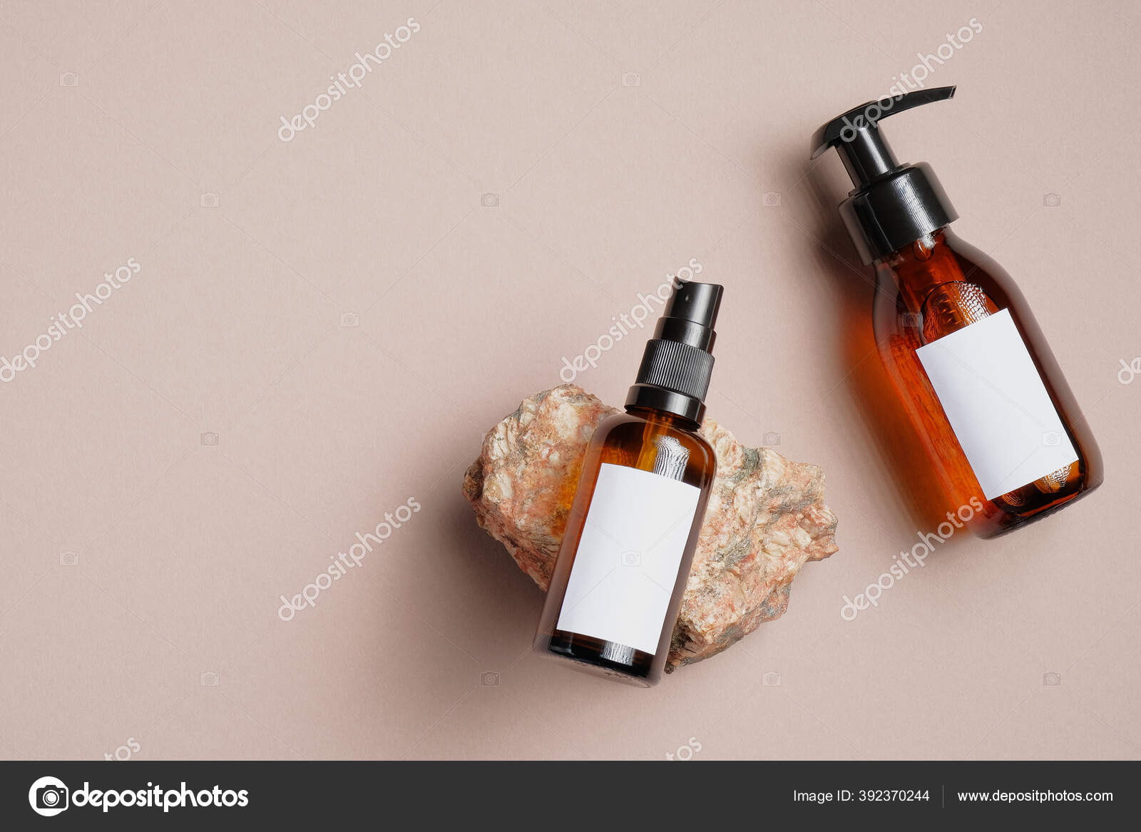 Download Spa Natural Organic Cosmetic Packaging Design Amber Glass Spray Bottle Stock Photo Image By C Savanevich 392370244
