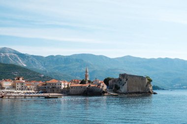 Budva 'nın Karadağ' daki eski kasabası. Balkanlar, Adriyatik denizi, Avrupa.
