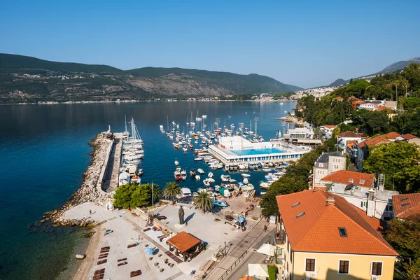 Πανόραμα Άποψη Για Λιμάνι Herceg Novi Μαυροβούνιο — Φωτογραφία Αρχείου