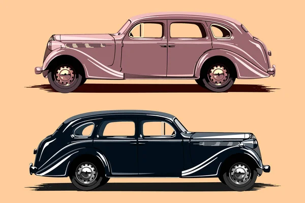 Coche Clásico Británico Del Siglo Pasado — Vector de stock