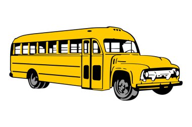 Okul Otobüsü Güvenliği Chassis Vintage USA 1956