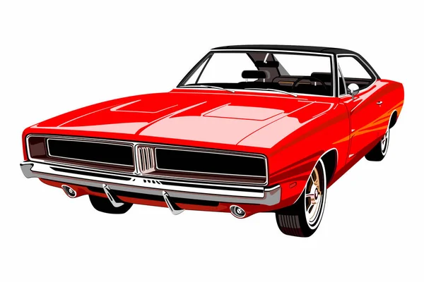 Schaalachtig Rusland Oktober 2020 Dodge Charger 1968 Een Abstracte Achtergrond — Stockvector