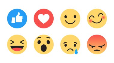 Flat Design Vector Modern Emoji clipart