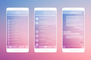 App vektör Mockup mesajlaşma