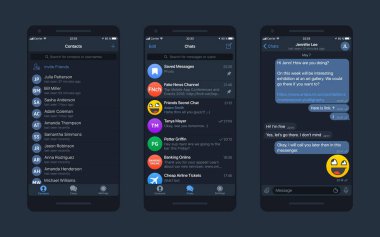 App vektör Mockup mesajlaşma