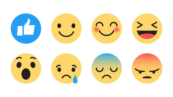 Design plano Vector Modern Emoji — Vetor de Stock