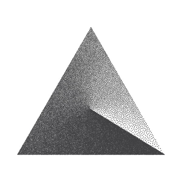 Minimal Vector Stippled Triangle Shape