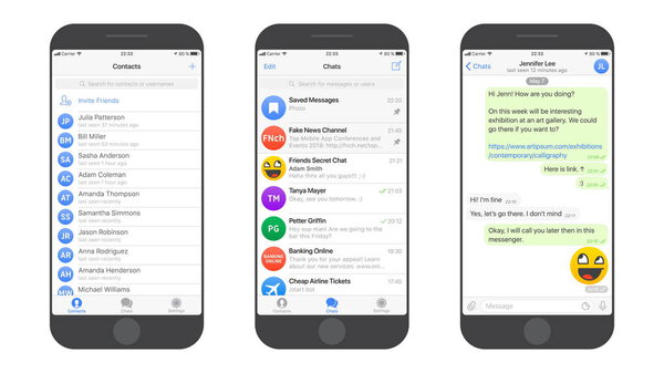 Messaging App Vector Mockup