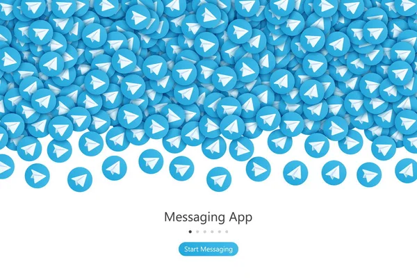 Vektor Messaging App Ui Design — Stock vektor