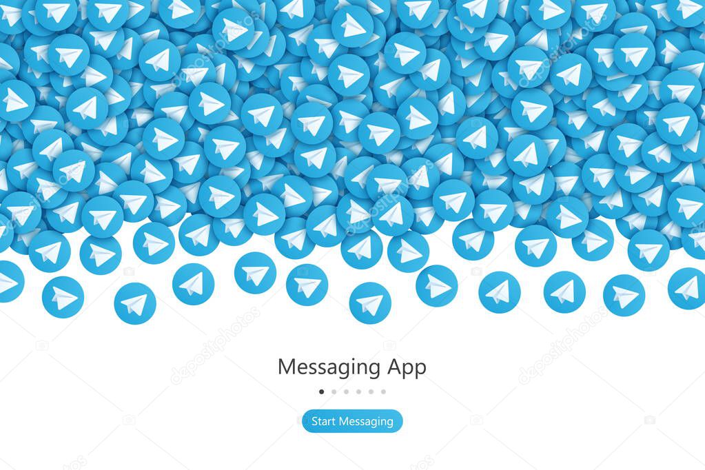 Vector Messaging App UI Design