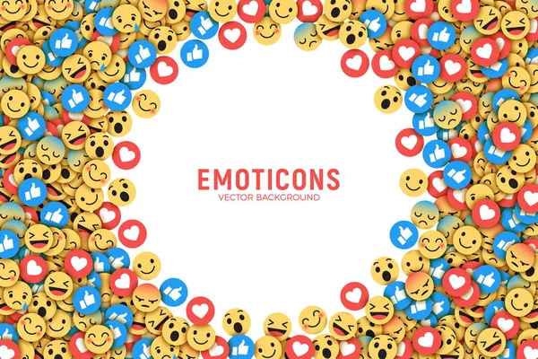 Vektor lakás Modern Emoji elméleti háttér — Stock Vector