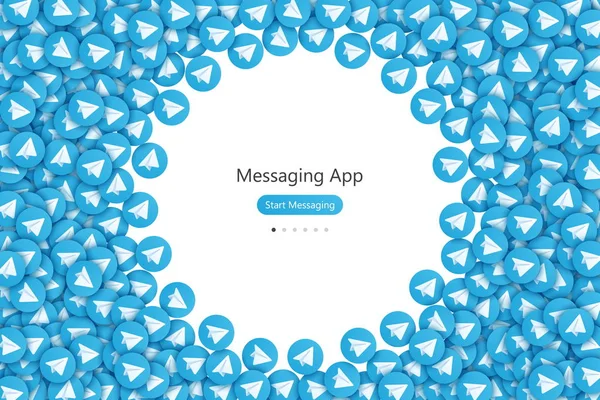 Vector Messaging App Ui-ontwerp — Stockvector