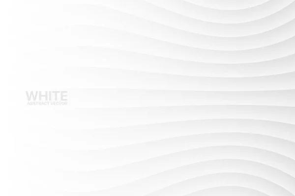 白い波状の抽象的なベクトルの背景 — ストックベクタ