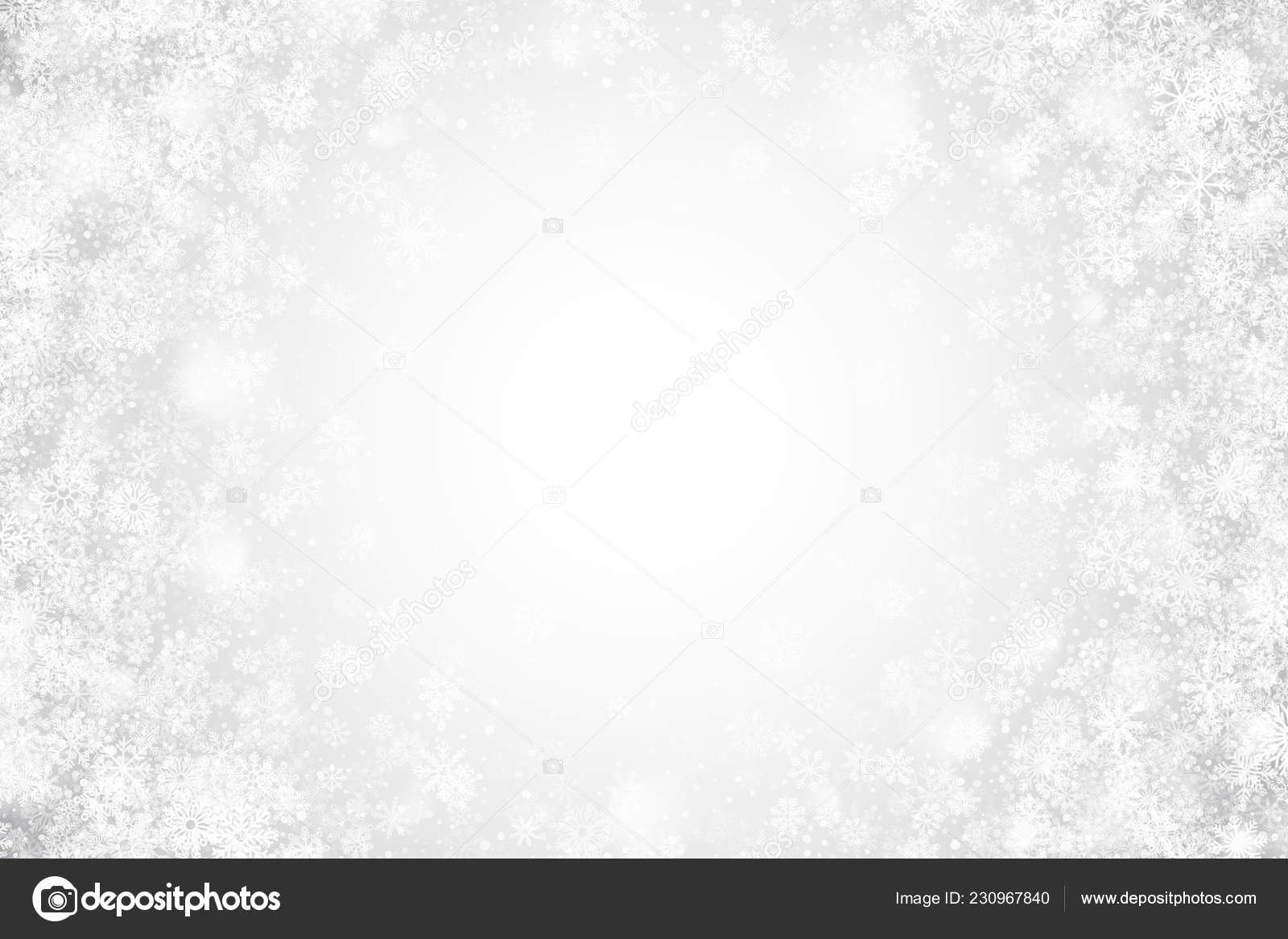 Fondo Pantalla Vectores Navideños Blancos Con Copos Nieve Transparentes  Realistas Vector de stock #230967840 de ©yamonstro, image size:1600x1167