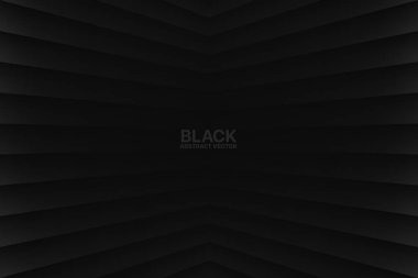 Siyah açık boş ince geometrik vektör arka plan. Karanlık boş kimse Oda köşe yüzey. 3D kavramsal Sci-Fi illüstrasyon. Minimalizm tarzı duvar kağıdı