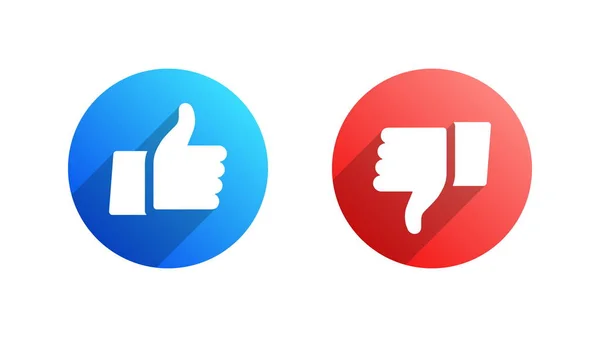 Facebook Youtube Социальная Сеть Dislike Vector Icons Isolated White Background — стоковый вектор