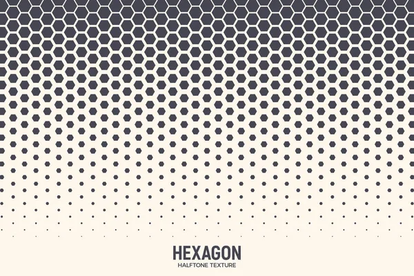 Hexagon Vector Abstract Geometric Technology Background Halftone Hex Retro Simple — Stock Vector